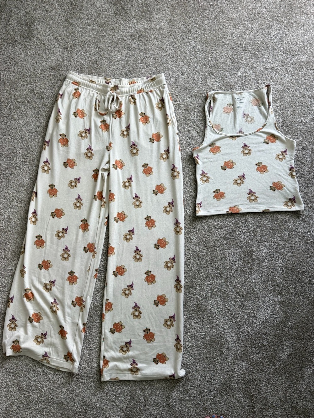 🎃 American Eagle AE Lounge Halloween Teddy Bear Set – Size Medium